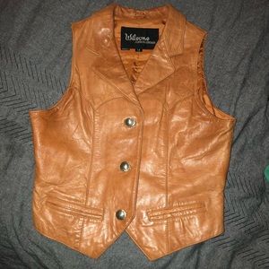 Vintage Wilson’s brown leather vest